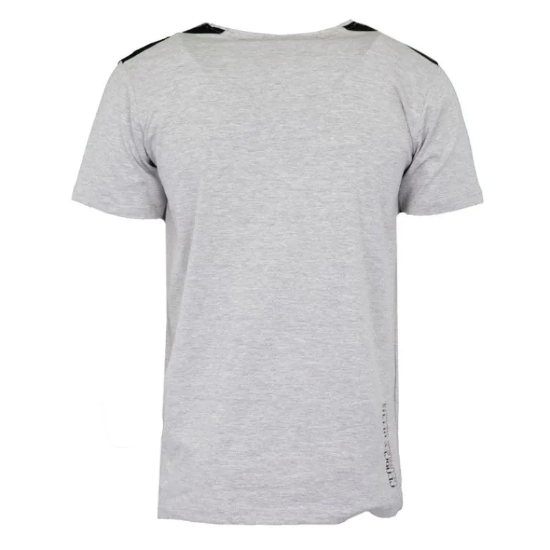 Best Tee shirt coton bandes épaules texte Sport brodé Homme Homme Vetements De Sports Homme|Tee Shirt