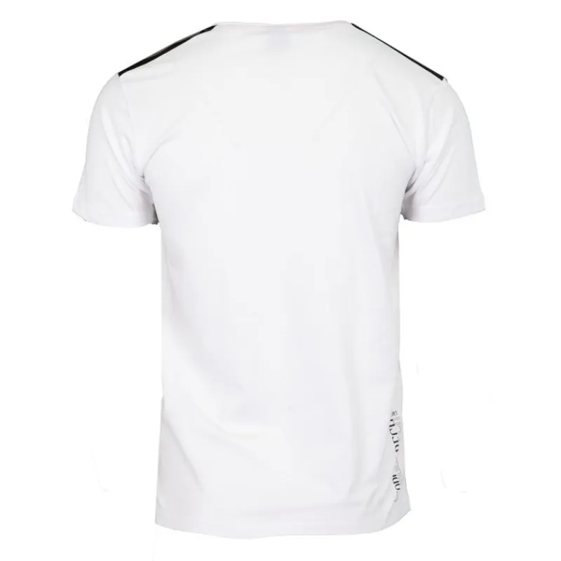 Hot Tee shirt coton bandes épaules texte Sport brodé Homme Homme Tee Shirt|Vetements De Sports Homme