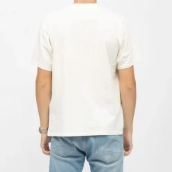 Tee shirt coton col rond imprimé étiquette Homme Homme Tee Shirt