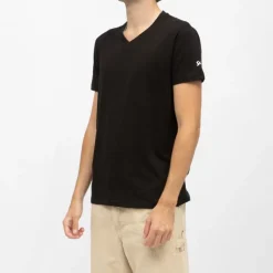 Outlet Tee shirt coton col v basique uni Homme Homme Tee Shirt