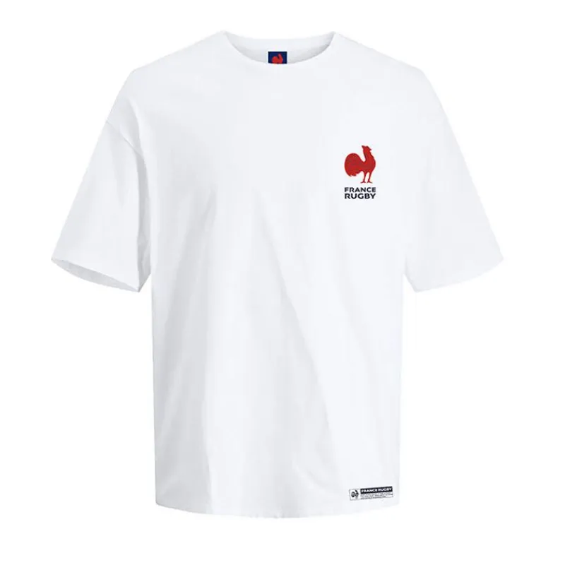 Clearance Tee shirt coton france rugby manches courtes Homme Homme Tee Shirt