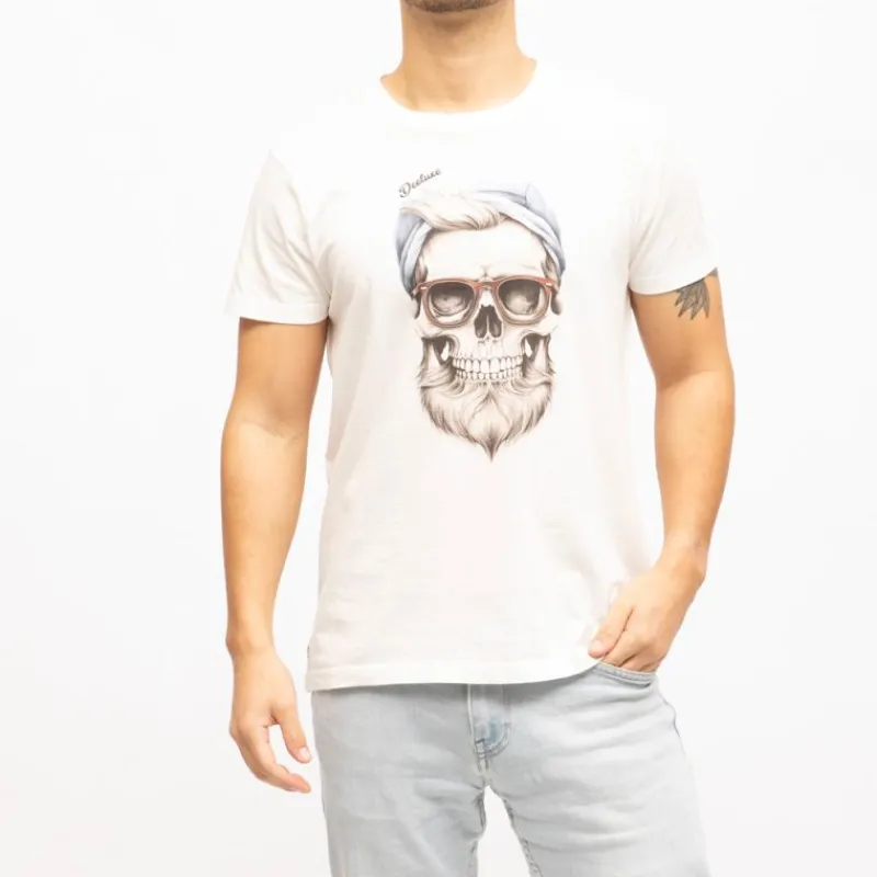 Best Tee shirt coton garland imprimé tête de mort Homme Homme Tee Shirt