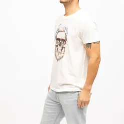 Best Tee shirt coton garland imprimé tête de mort Homme Homme Tee Shirt