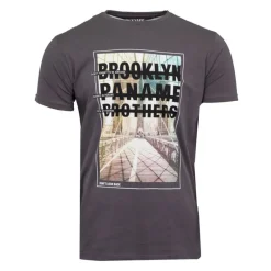 Online Tee shirt coton imprimé pont de Brooklyn Homme Homme Tee Shirt