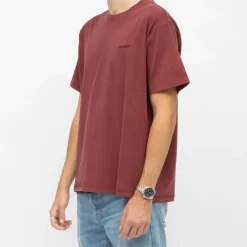 Clearance Tee shirt coton manches courtes col rond couleur unie Homme Homme Tee Shirt