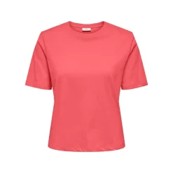 Outlet Tee shirt court coton rex col rond Femme Femme Haut, Chemise|Tee Shirt