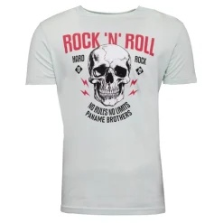 Tee shirt crane de squelette coton Rock 'N' Roll Homme Homme Tee Shirt