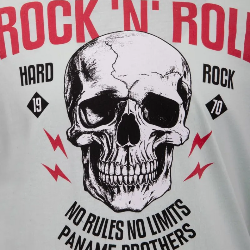 Tee shirt crane de squelette coton Rock 'N' Roll Homme Homme Tee Shirt