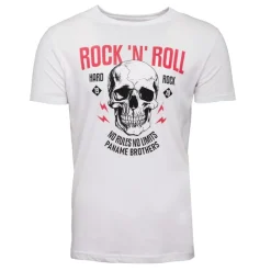 Discount Tee shirt crane de squelette coton Rock 'N' Roll Homme Homme Tee Shirt