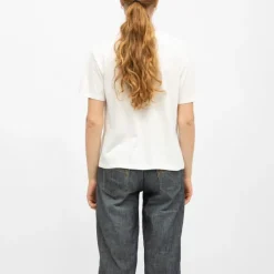 Outlet Tee shirt crème imprimé tigre Femme Femme Haut, Chemise|Tee Shirt