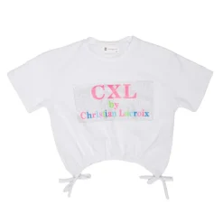 Outlet Tee shirt crop top avec noeuds Enfant Enfant Tee Shirt