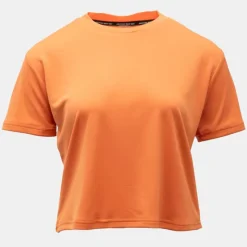 Tee shirt crop top de sport technique manches courtes Femme Femme Haut, Chemise|Tee Shirt