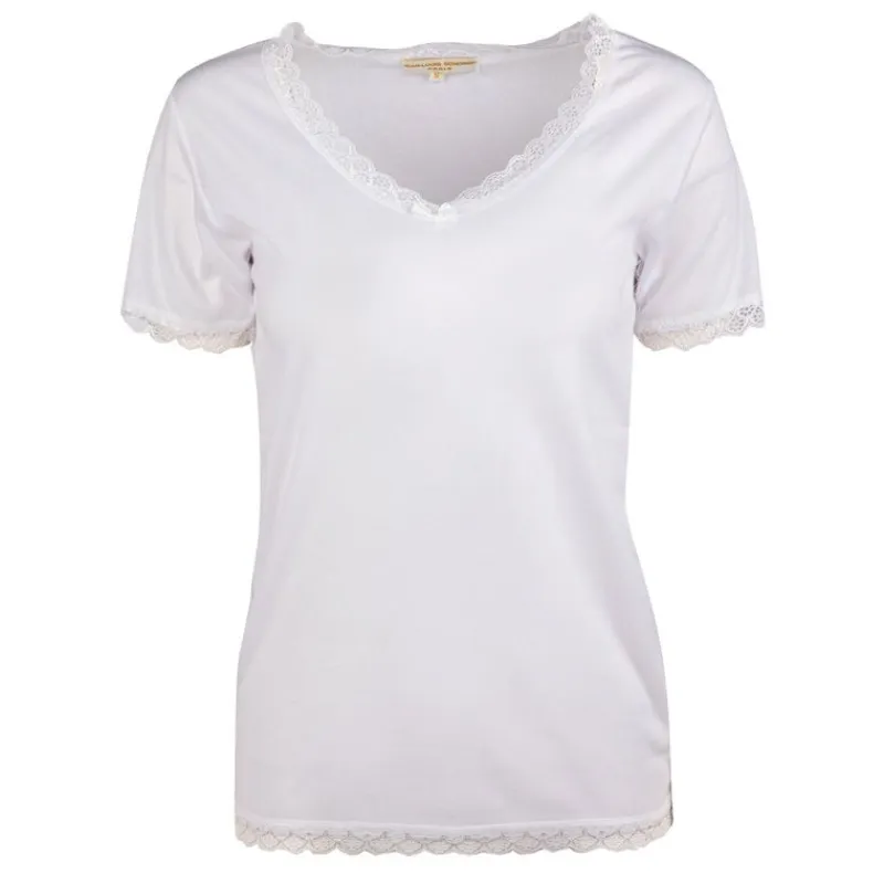 Clearance Tee shirt dentelle coton moyra Femme Femme Haut, Chemise|Tee Shirt
