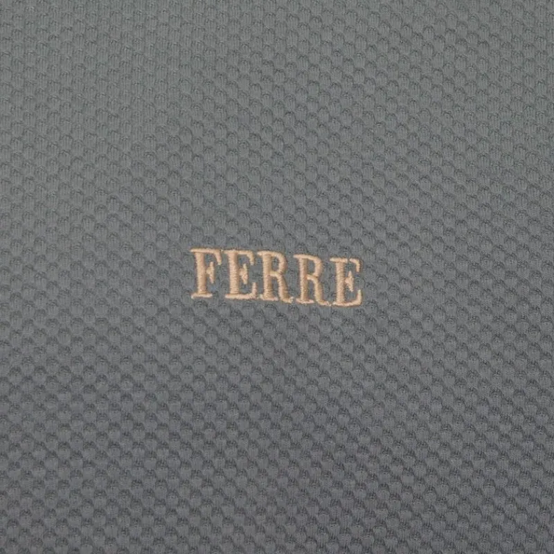 Tee shirt en coton texturé logo brodé Homme Homme Tee Shirt