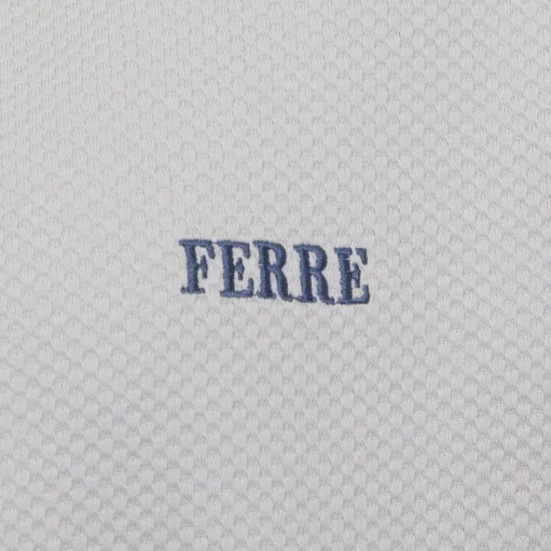 New Tee shirt en coton texturé logo brodé Homme Homme Tee Shirt