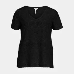 Discount Tee shirt feodora broderie anglaise col V Femme Femme Haut, Chemise|Tee Shirt