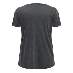 Clearance Tee shirt gris en coton biologique à motif éclair Femme Femme Haut, Chemise|Tee Shirt