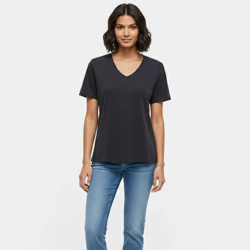 Outlet Tee shirt hannah regular fit décolleté V humus Femme Femme Haut, Chemise|Tee Shirt