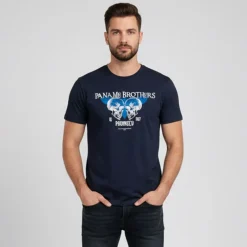 Tee shirt illustration têtes de mort et papillon en coton Homme Homme Tee Shirt