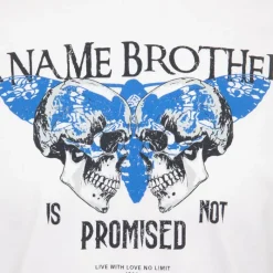 Online Tee shirt illustration têtes de mort et papillon en coton Homme Homme Tee Shirt