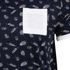 Clearance Tee shirt imprimé feuilles avec poche mably Homme Homme Tee Shirt