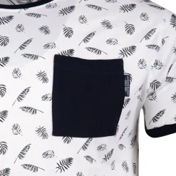 Online Tee shirt imprimé feuilles avec poche mably Homme Homme Tee Shirt