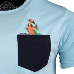 Hot Tee shirt imprimé perroquet magenta Homme Homme Tee Shirt