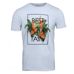 Clearance Tee shirt imprimé plantes tropicales Homme Homme Tee Shirt