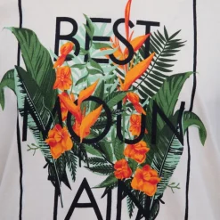 Clearance Tee shirt imprimé plantes tropicales Homme Homme Tee Shirt