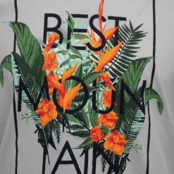 Outlet Tee shirt imprimé plantes tropicales Homme Homme Tee Shirt