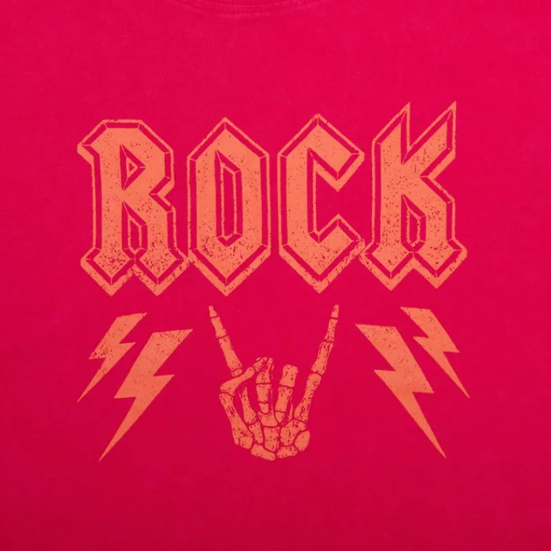 Sale Tee shirt imprimé Rock Femme Femme Haut, Chemise|Tee Shirt