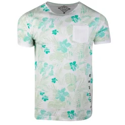 Sale Tee shirt imprimé tropical avec poche maestro Homme Homme Tee Shirt