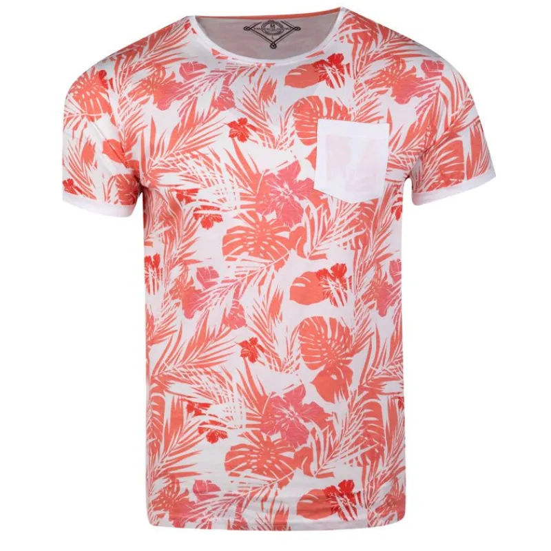 Online Tee shirt imprimé tropical avec poche maestro Homme Homme Tee Shirt