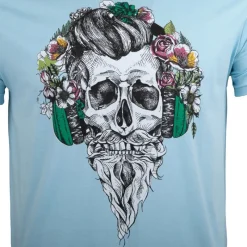 New Tee shirt imprimé tête de mort messina Homme Homme Tee Shirt