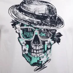 Hot Tee shirt imprimé tête de mort modovi Homme Homme Tee Shirt