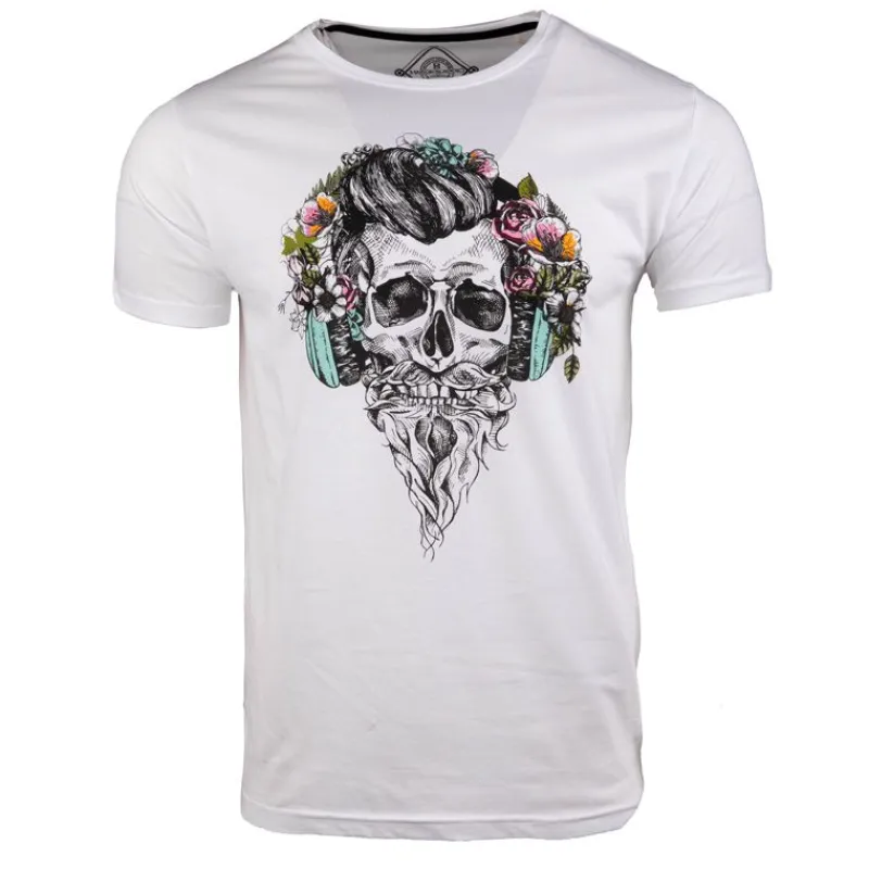 Discount Tee shirt imprimé tête de mort messina Homme Homme Tee Shirt