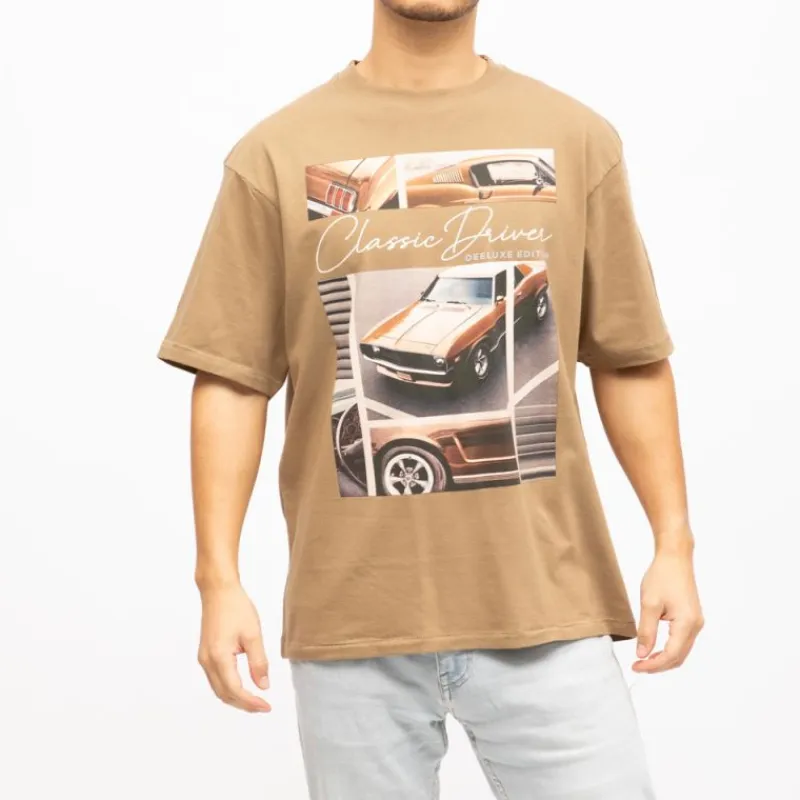 Clearance Tee shirt imprimé voiture classic driver Homme Homme Tee Shirt