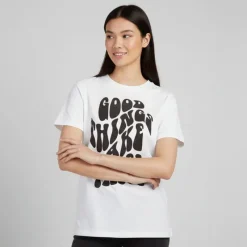 Outlet Tee shirt Jada imprimé Good things take time Femme Femme Haut, Chemise|Tee Shirt