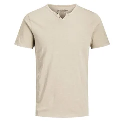 Outlet Tee shirt jersey col v boutonné Homme Homme Tee Shirt