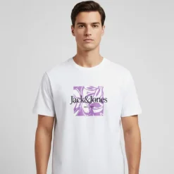 Tee shirt La fayette imprimé forme plantes Homme Homme Tee Shirt