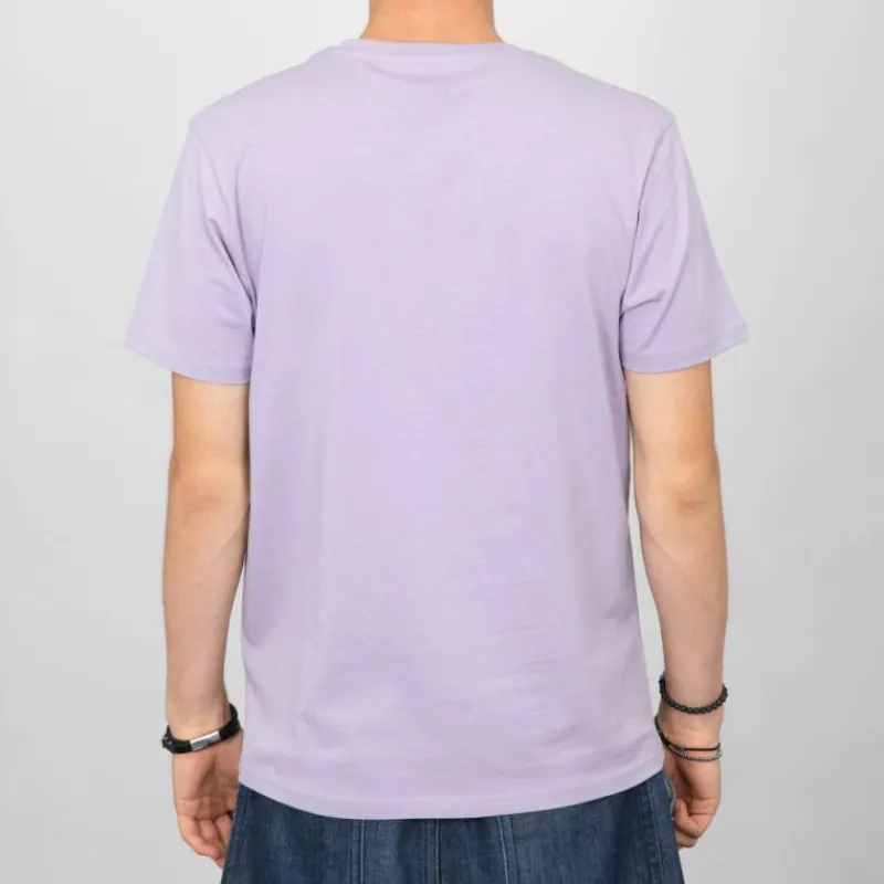 Outlet Tee shirt Lila coton chiné logo noir délavé Homme Homme Tee Shirt