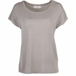 Online Tee shirt liseré doré fluide à manches courtes Femme Femme Tee Shirt|Haut, Chemise