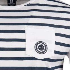 Sale Tee shirt macnhes courtes marinière mupy Homme Homme Tee Shirt