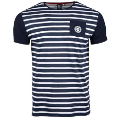 New Tee shirt macnhes courtes marinière mupy Homme Homme Tee Shirt