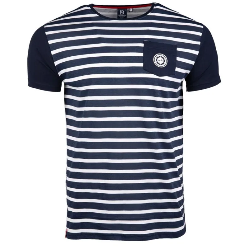 New Tee shirt macnhes courtes marinière mupy Homme Homme Tee Shirt