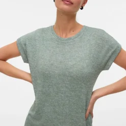 Clearance Tee shirt maille Brianna col rond Femme Femme Haut, Chemise|Tee Shirt