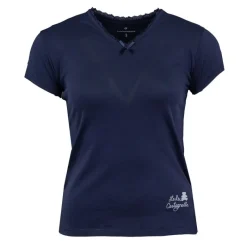 Tee shirt manches courtes col V dentelles lona Femme Femme Tee Shirt|Haut, Chemise