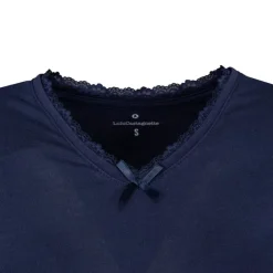 Tee shirt manches courtes col V dentelles lona Femme Femme Tee Shirt|Haut, Chemise