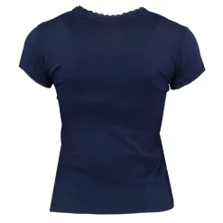 Tee shirt manches courtes col V dentelles lona Femme Femme Tee Shirt|Haut, Chemise