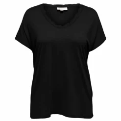 Discount Tee shirt manches courtes col rond dentelle uni Femme Femme Haut, Chemise|Tee Shirt